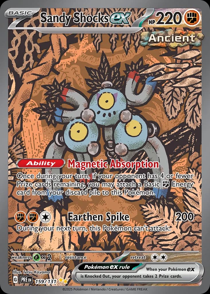 Prismatic Evolutions Sandy Shocks ex card front, 159/131