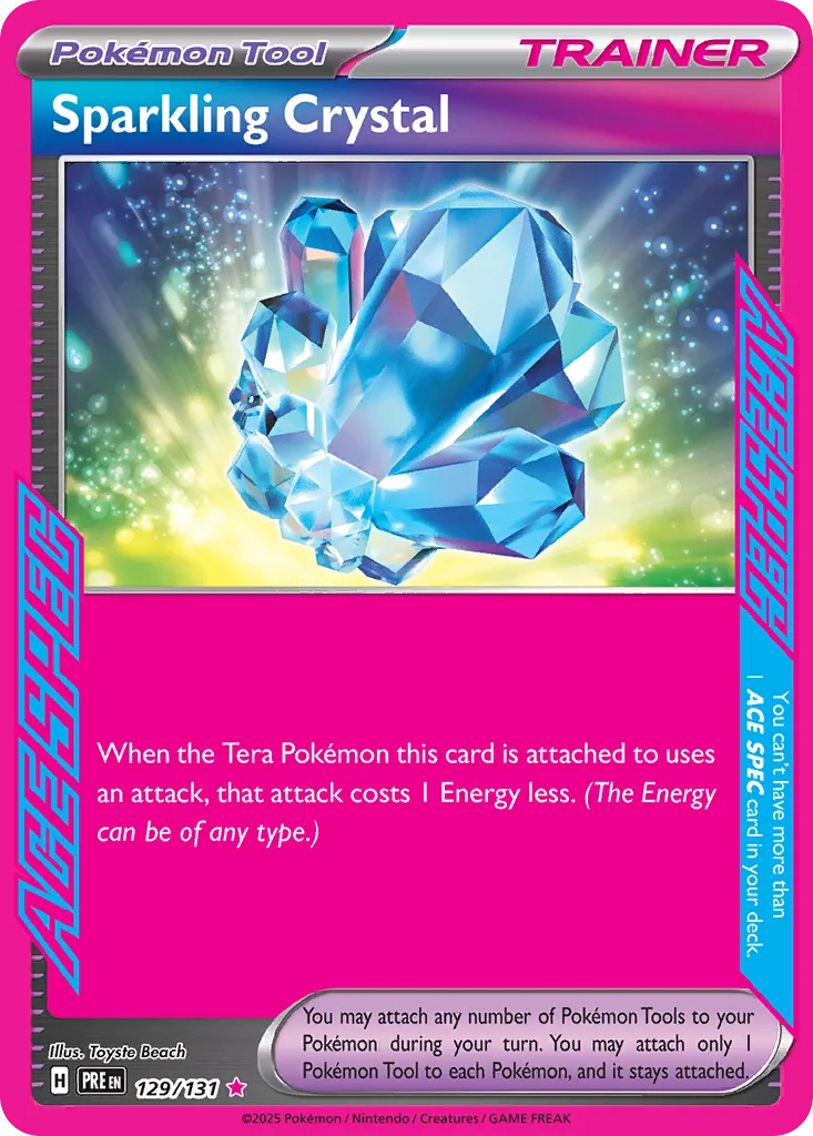 Prismatic Evolutions Sparkling Crystal card front, 129/131
