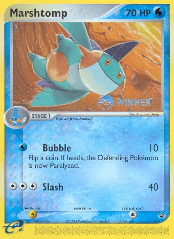 Marshtomp, Nintendo Black Star Promos 011, English non-holo WINNER card front