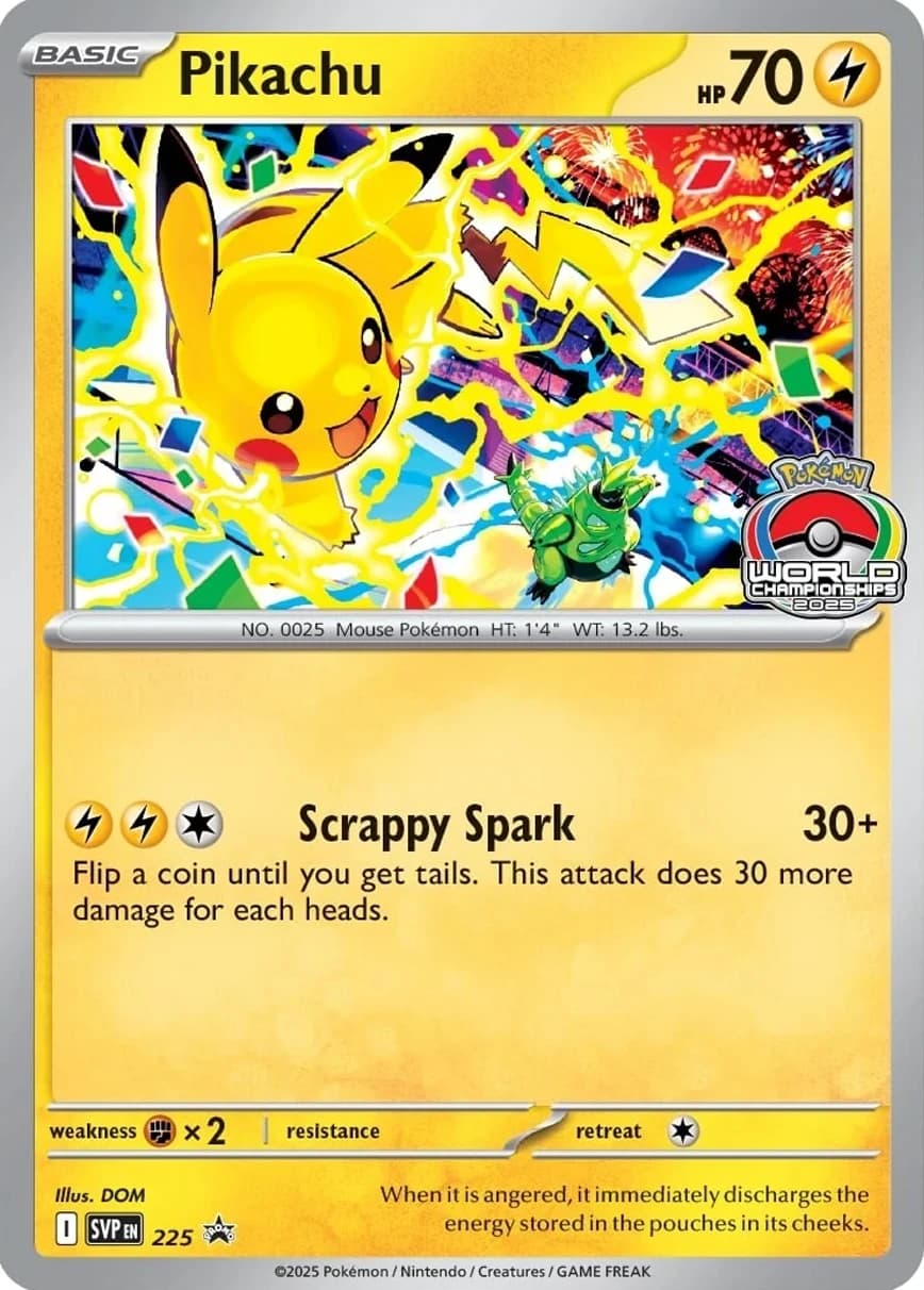 Pikachu, Scarlet & Violet Black Star Promos 225, English non-holo card front