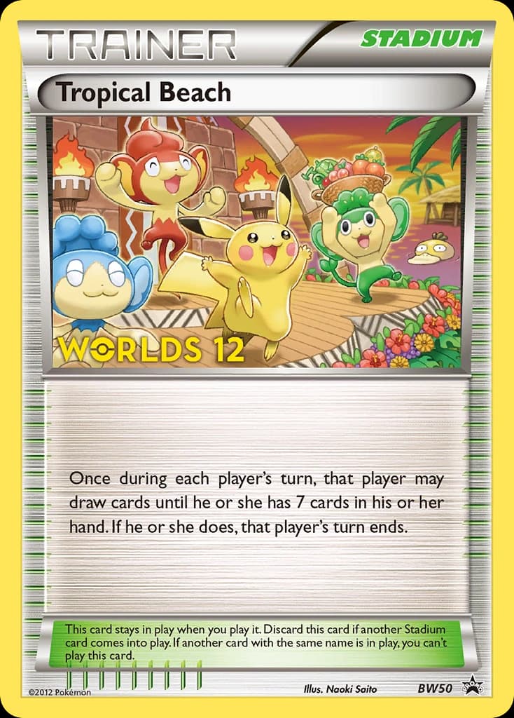 Tropical Beach, BW Black Star Promos BW50, English non-holo card front