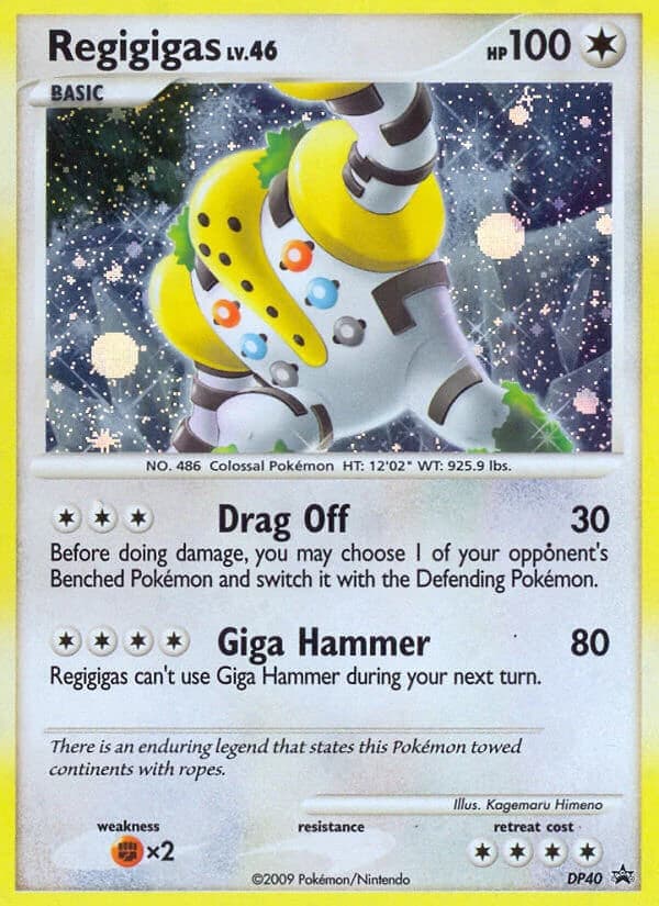 Regigigas, DP Black Star Promos DP40, English holo card front