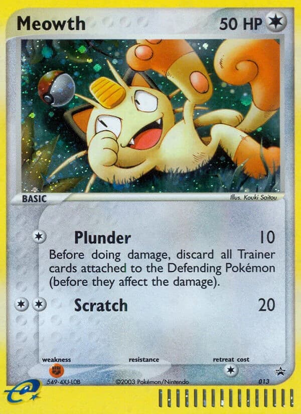 Meowth, Nintendo Black Star Promos 013, English holo card front