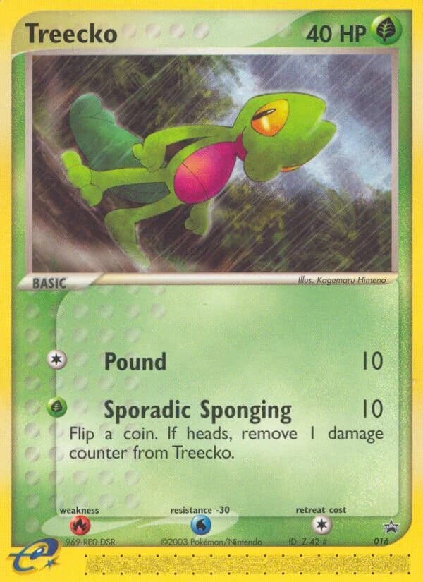 Treecko, Nintendo Black Star Promos 016, English holo card front