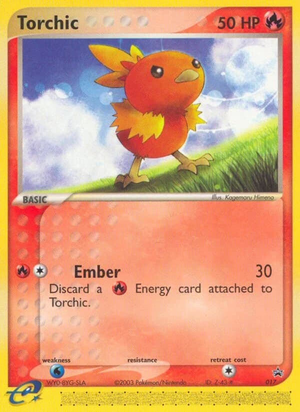 Torchic, Nintendo Black Star Promos 017, English holo card front