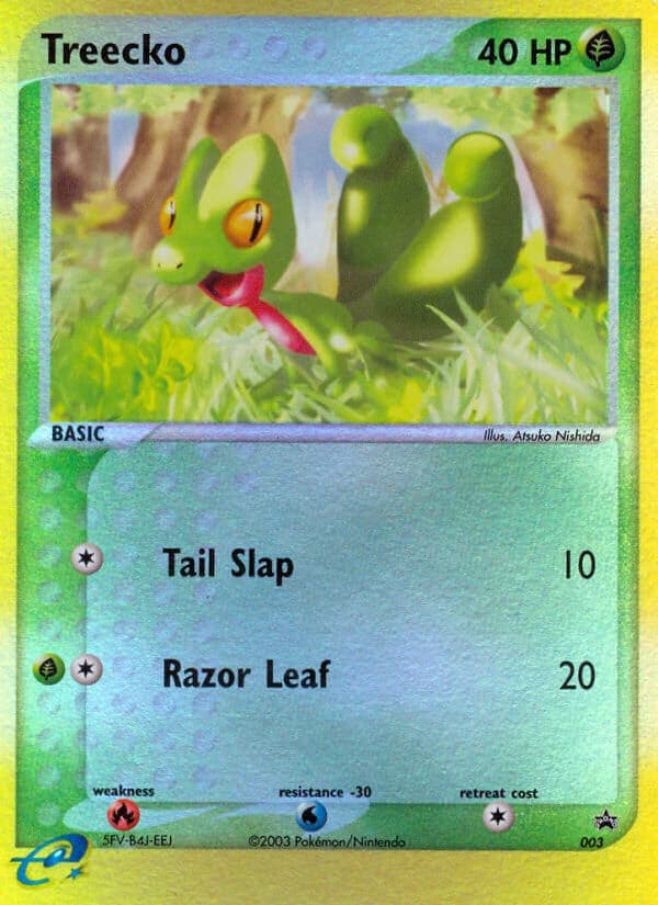 Treecko, Nintendo Black Star Promos 003, English reverse holo card front