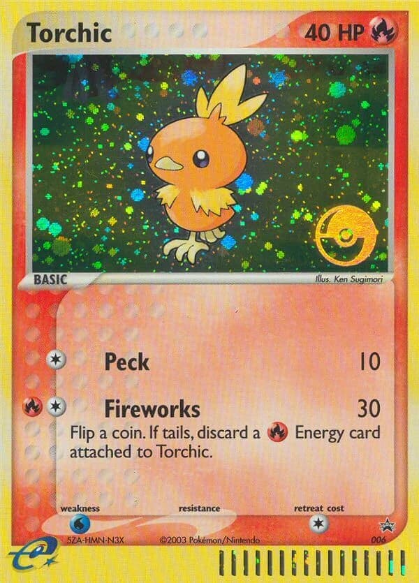 Torchic, Nintendo Black Star Promos 006, English holo card front