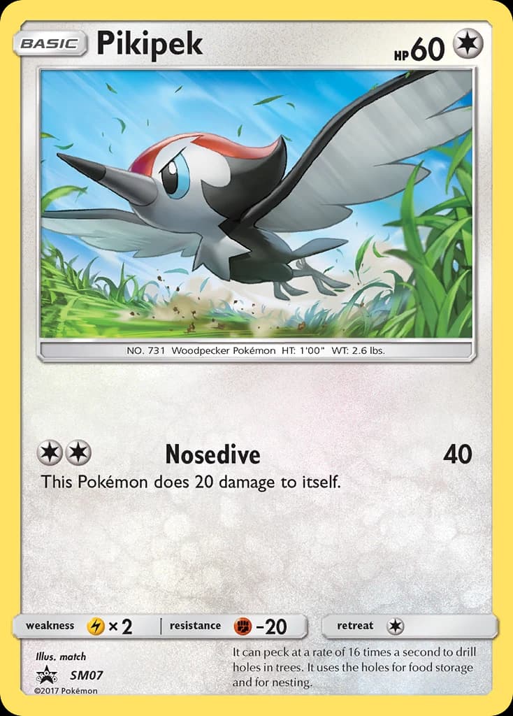 Pikipek, SM Black Star Promos SM07, English holo card front