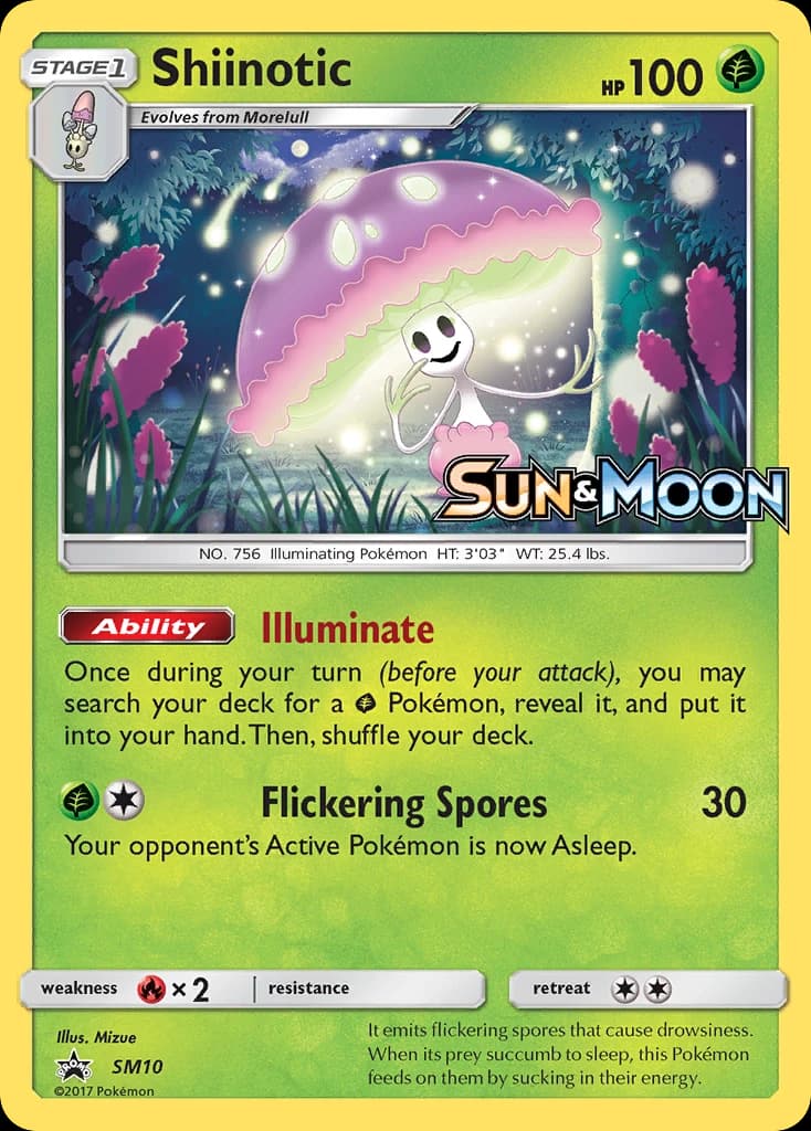 Shiinotic, SM Black Star Promos SM10, English holo card front