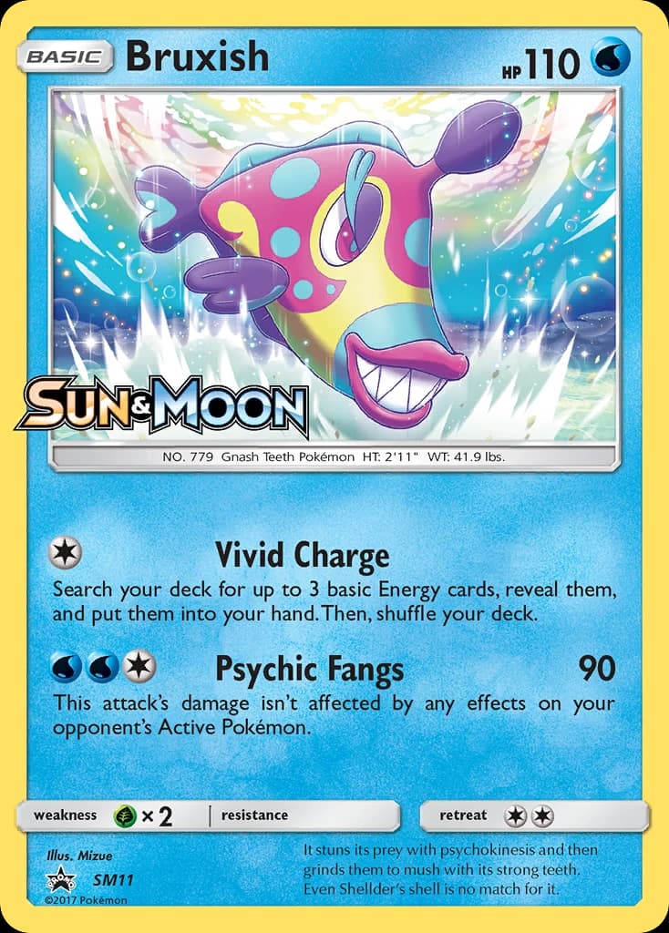 Bruxish, SM Black Star Promos SM11, English holo card front
