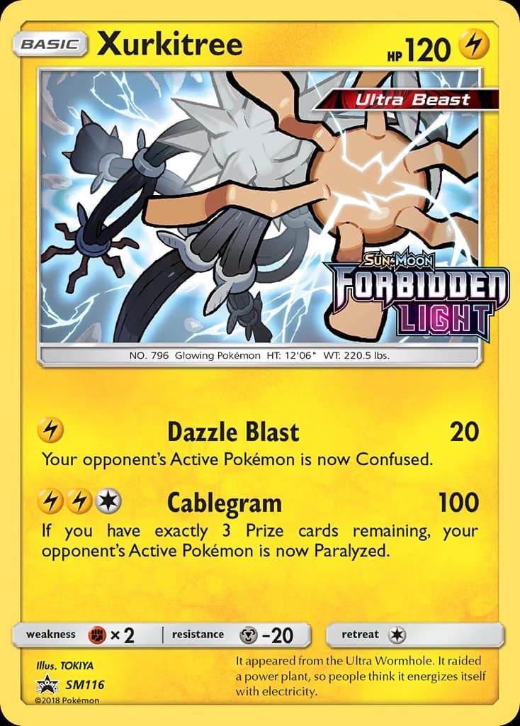Xurkitree, SM Black Star Promos SM116, English holo card front