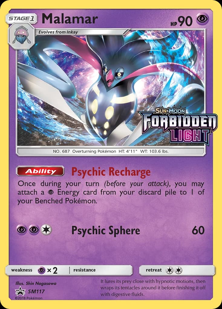 Malamar, SM Black Star Promos SM117, English holo card front