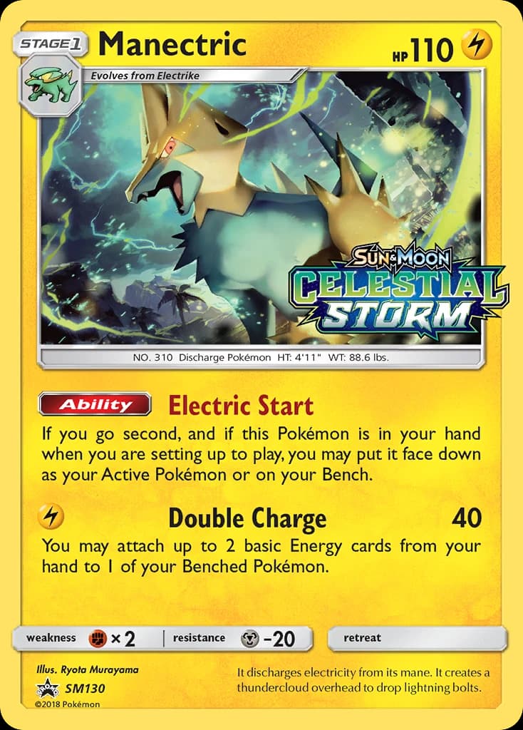 Manectric, SM Black Star Promos SM130, English holo card front