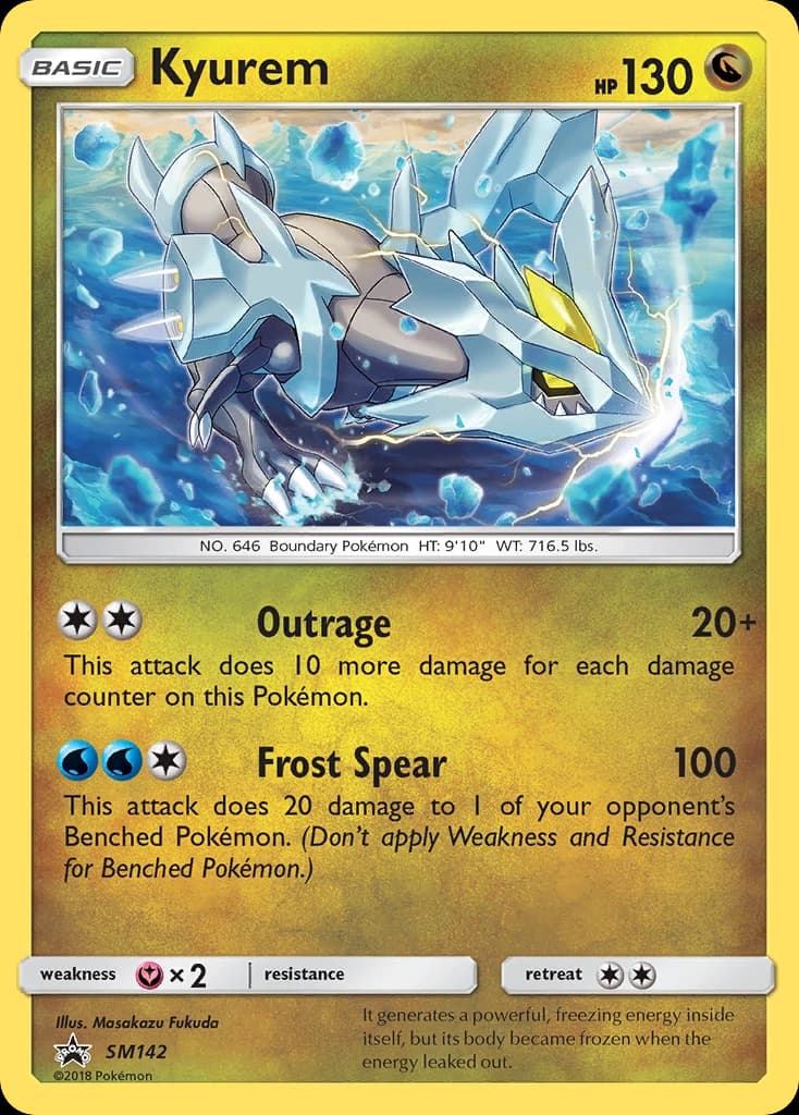 Kyurem, SM Black Star Promos SM142, English holo card front