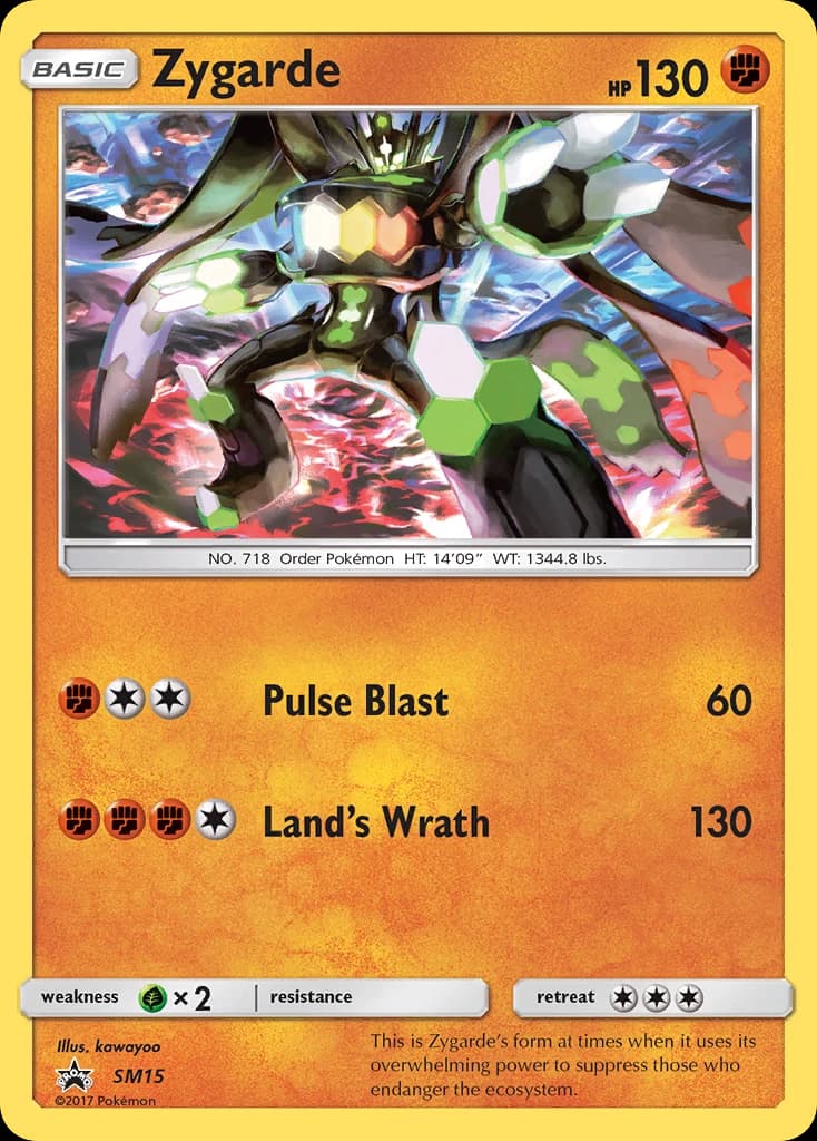 Zygarde, SM Black Star Promos SM15, English holo card front