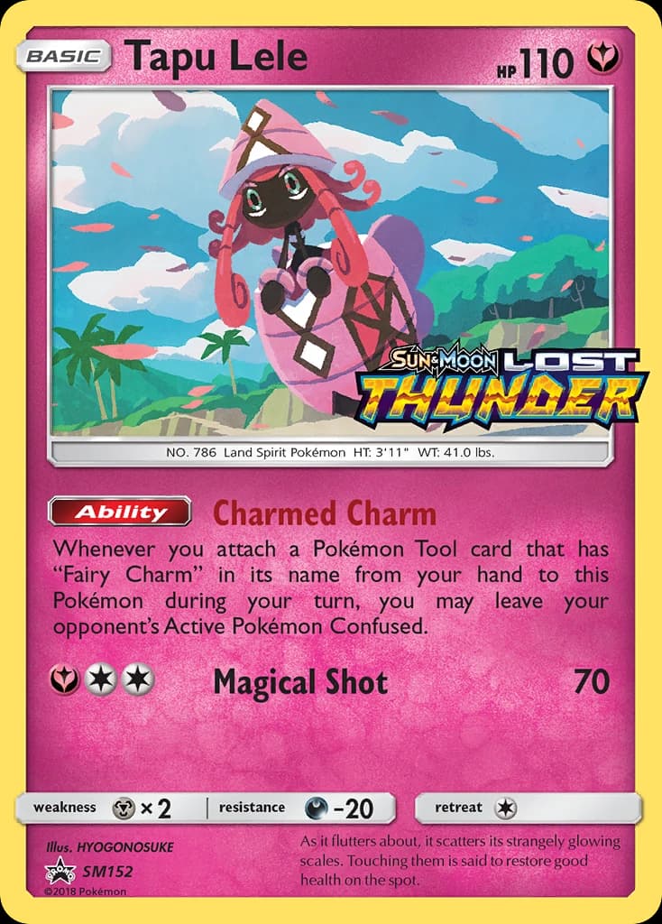 Tapu Lele, SM Black Star Promos SM152, English holo card front