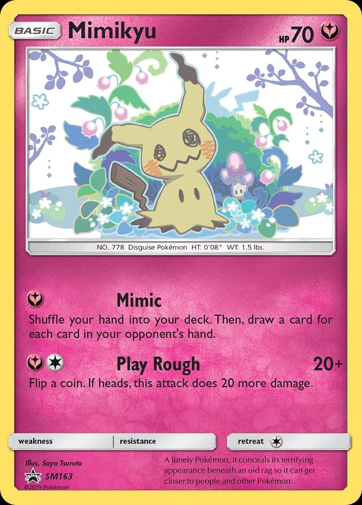 Mimikyu, SM Black Star Promos SM163, English holo card front