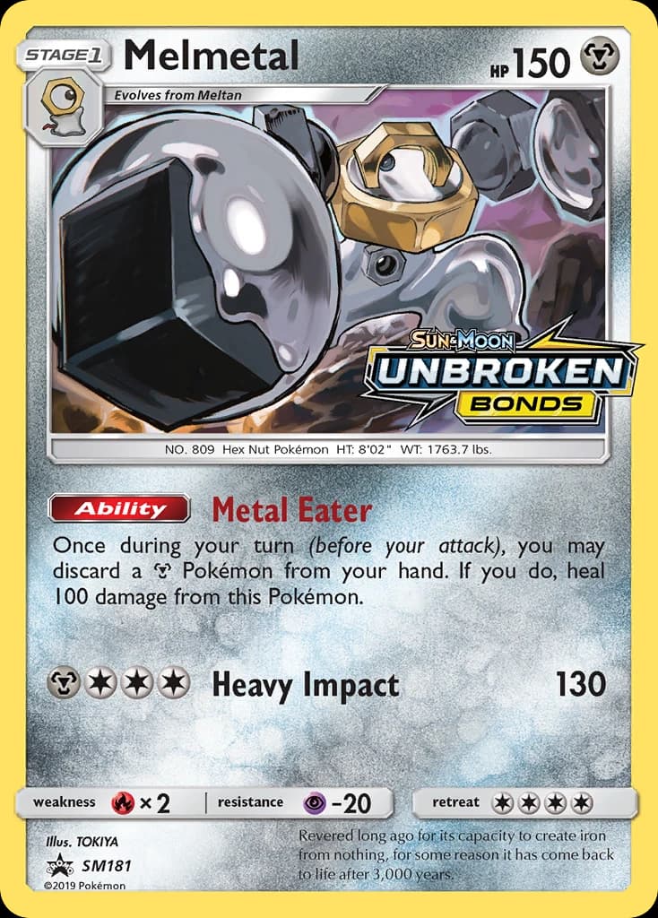 Melmetal, SM Black Star Promos SM181, English holo card front