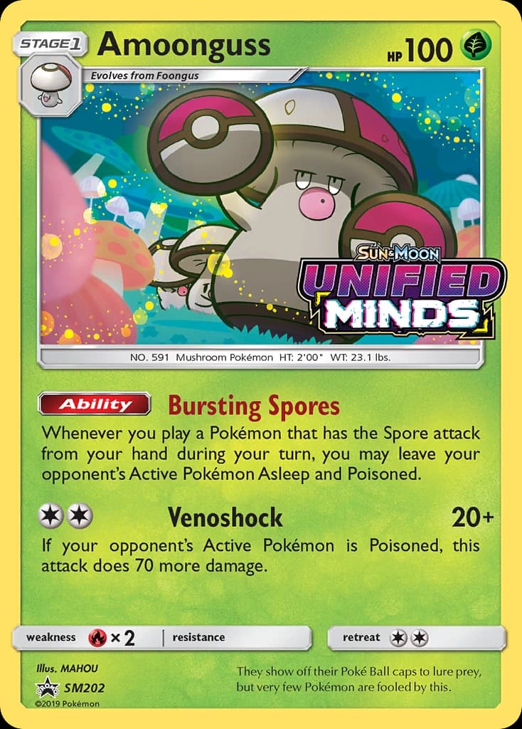Amoonguss, SM Black Star Promos SM202, English holo card front