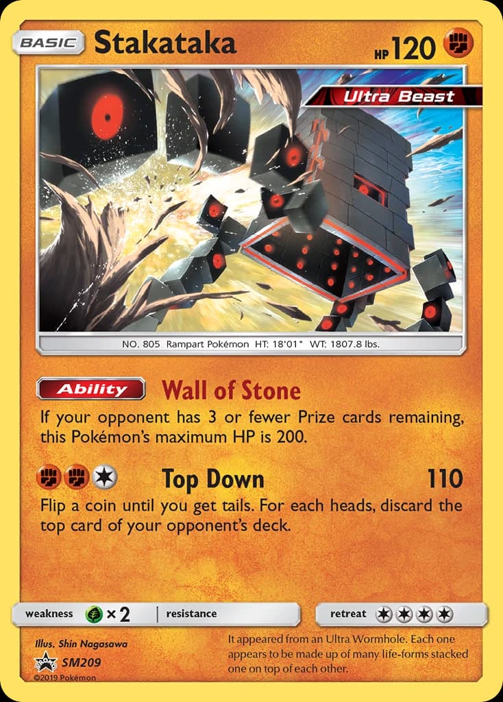 Stakataka, SM Black Star Promos SM209, English holo card front