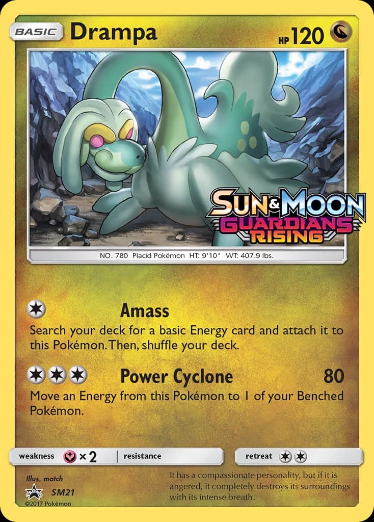 Drampa, SM Black Star Promos SM21, English holo card front
