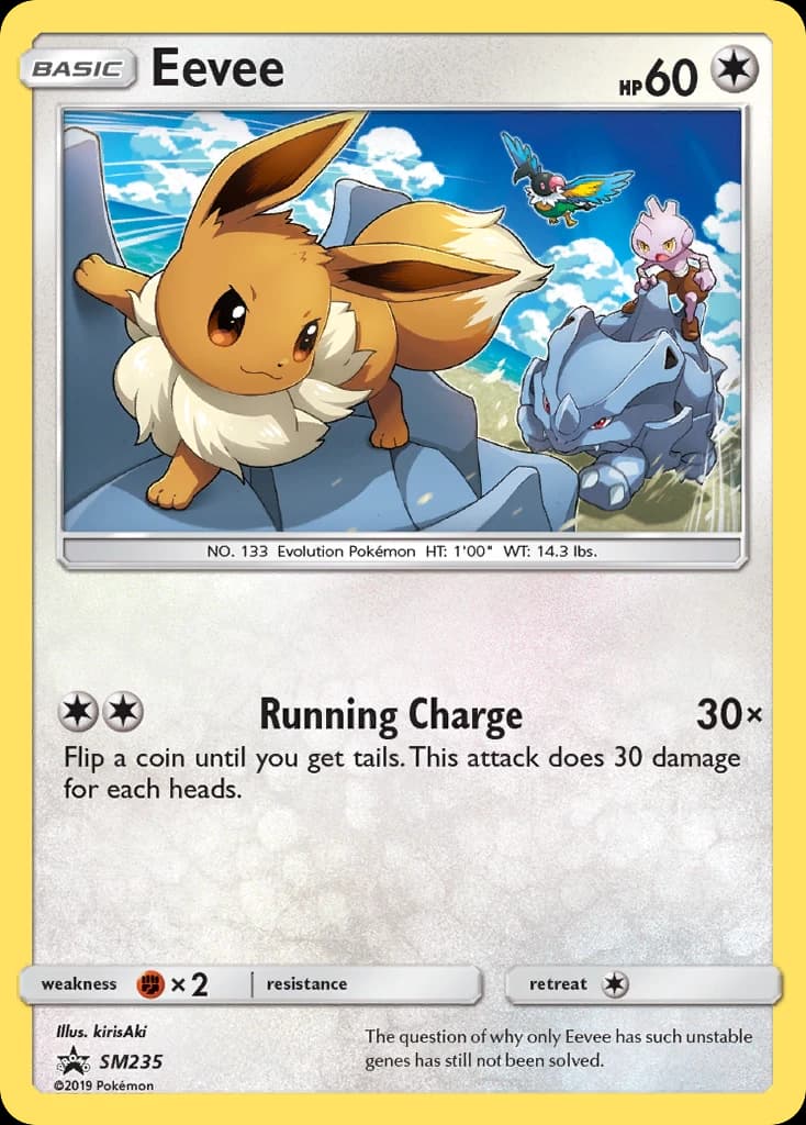 Eevee, SM Black Star Promos SM235, English holo card front