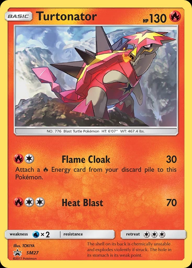 Turtonator, SM Black Star Promos SM27, English holo card front