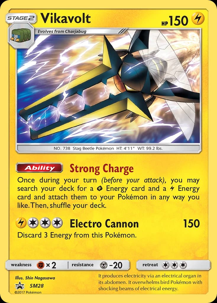 Vikavolt, SM Black Star Promos SM28, English holo card front
