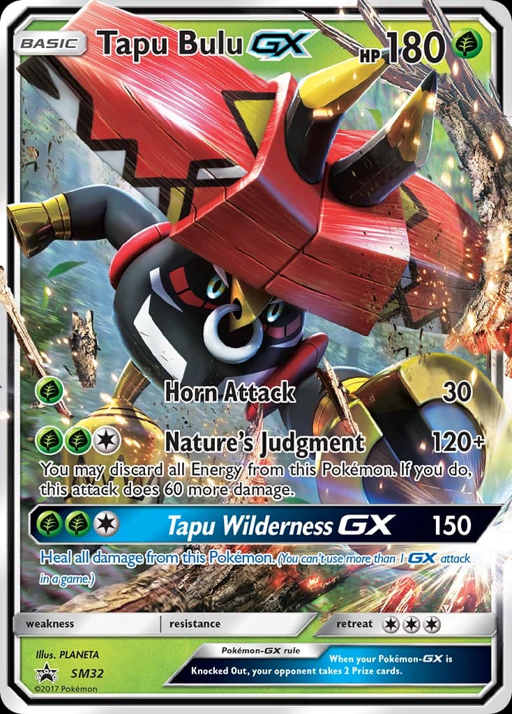 Tapu Bulu-GX, SM Black Star Promos SM32, English holo card front