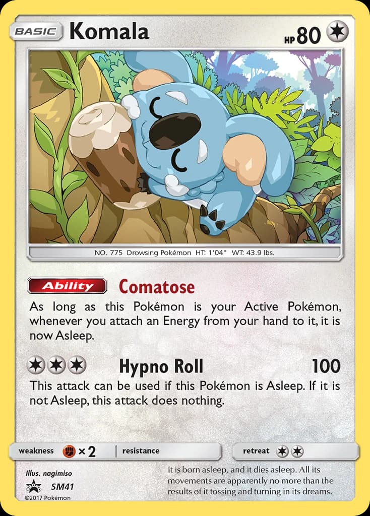 Komala, SM Black Star Promos SM41, English holo card front