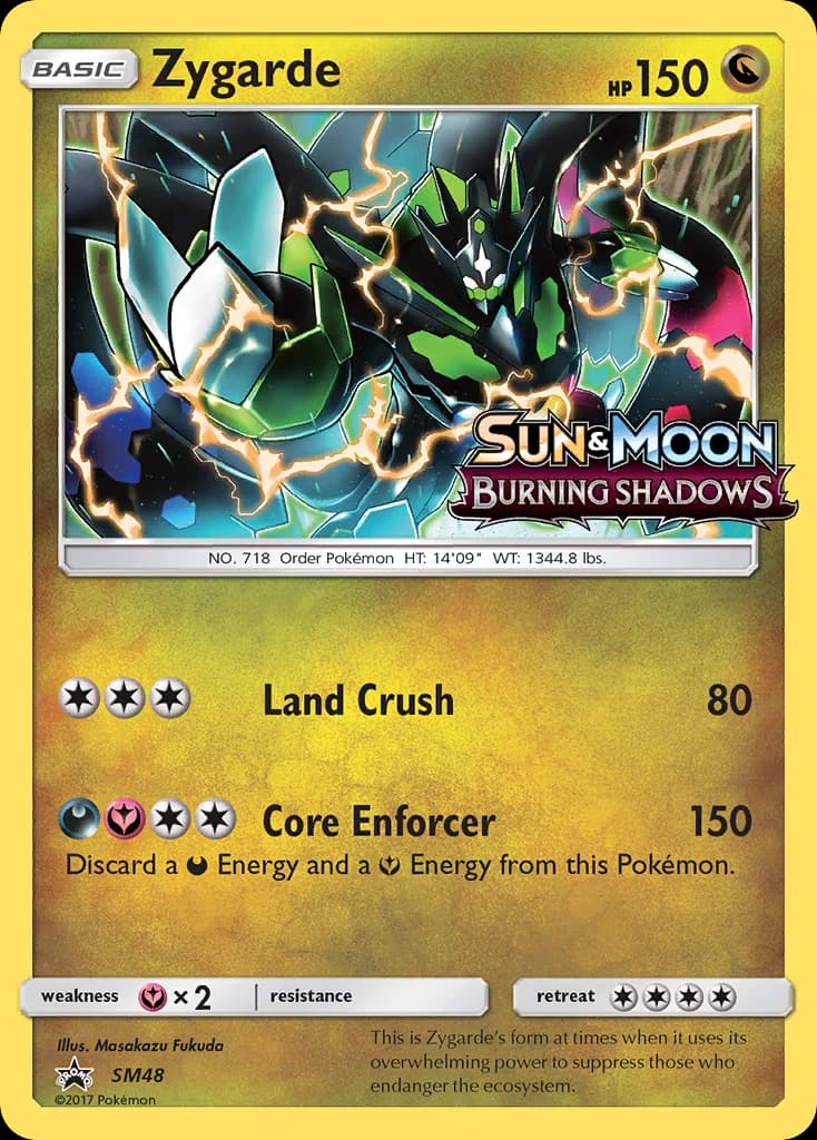 Zygarde, SM Black Star Promos SM48, English holo card front