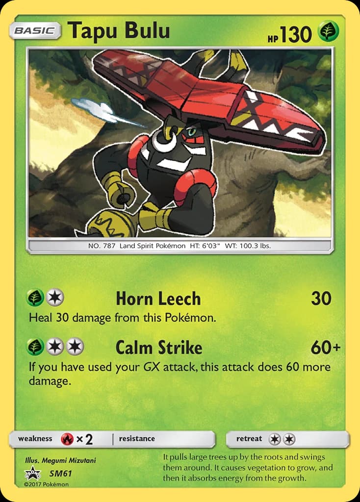 Tapu Bulu, SM Black Star Promos SM61, English holo card front