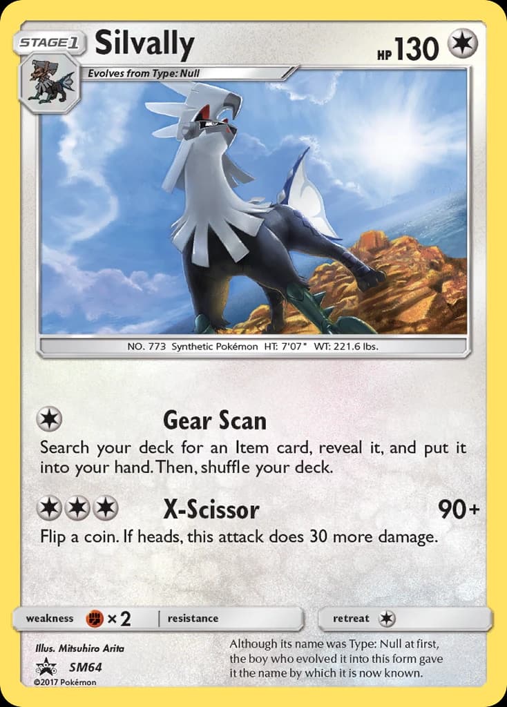 Silvally, SM Black Star Promos SM64, English holo card front