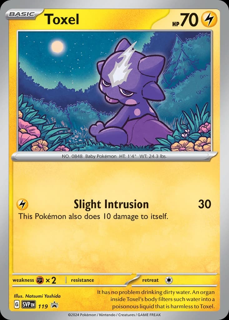 Toxel, Scarlet & Violet Black Star Promos 119, English holo card front