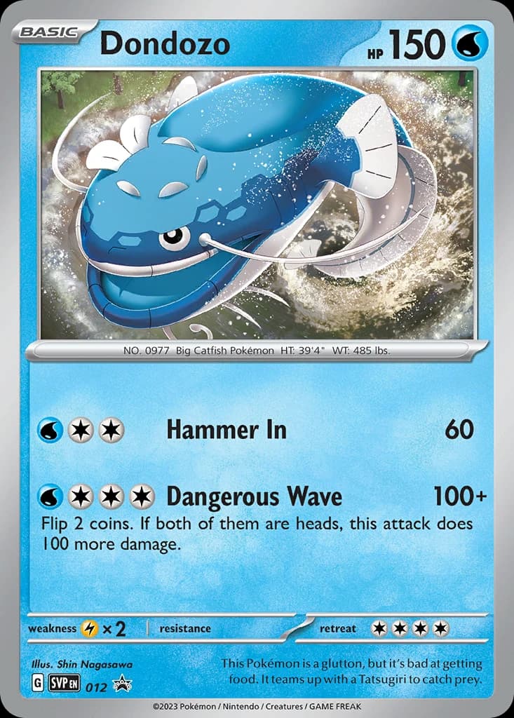 Dondozo, Scarlet & Violet Black Star Promos 012, English holo card front