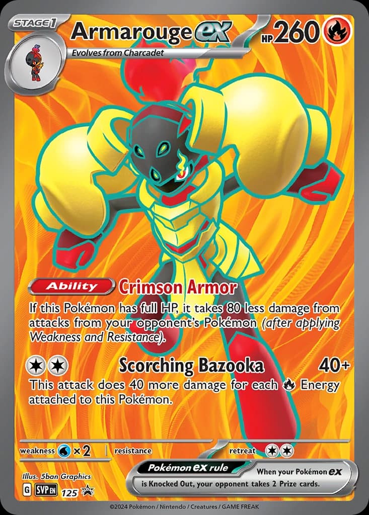 Armarouge ex, Scarlet & Violet Black Star Promos 125, English holo card front