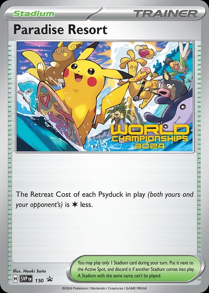 Paradise Resort, Scarlet & Violet Black Star Promos 150, English non-holo card front