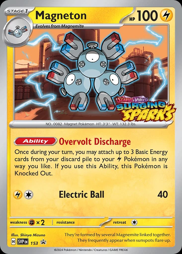 Magneton, Scarlet & Violet Black Star Promos 153, English holo card front