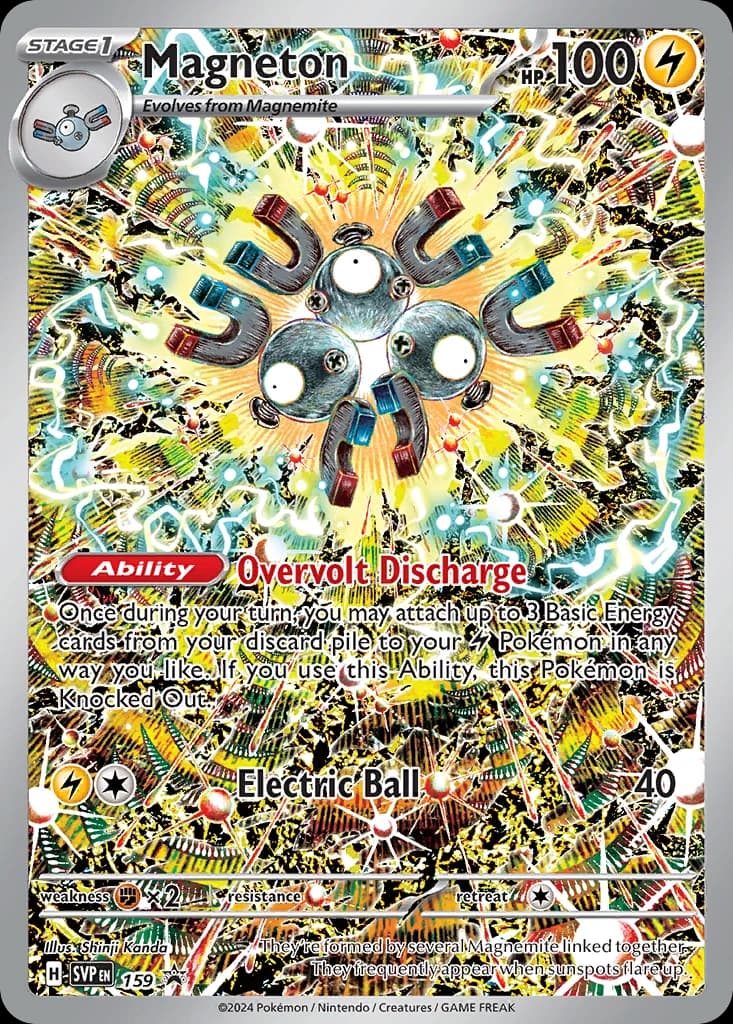 Magneton, Scarlet & Violet Black Star Promos 159, English holo card front