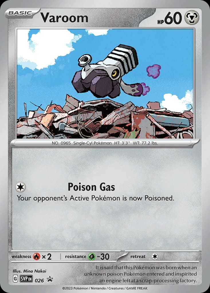 Varoom, Scarlet & Violet Black Star Promos 026, English holo card front