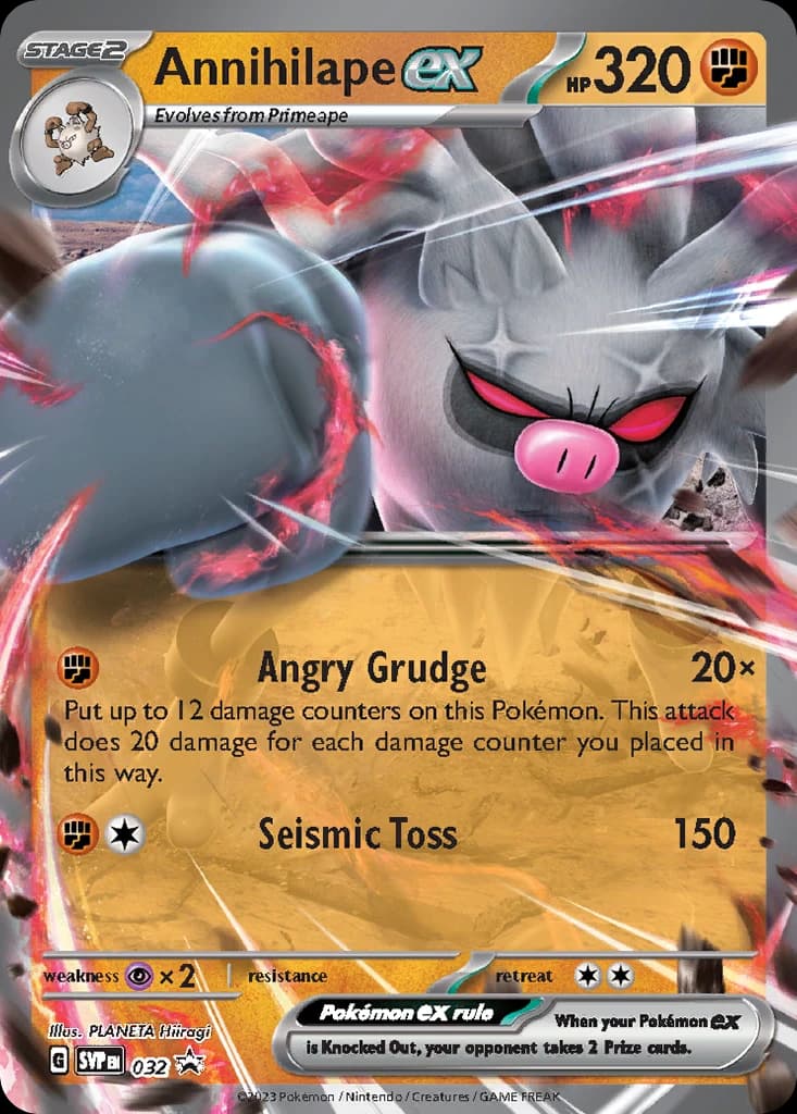 Annihilape ex, Scarlet & Violet Black Star Promos 032, English holo card front