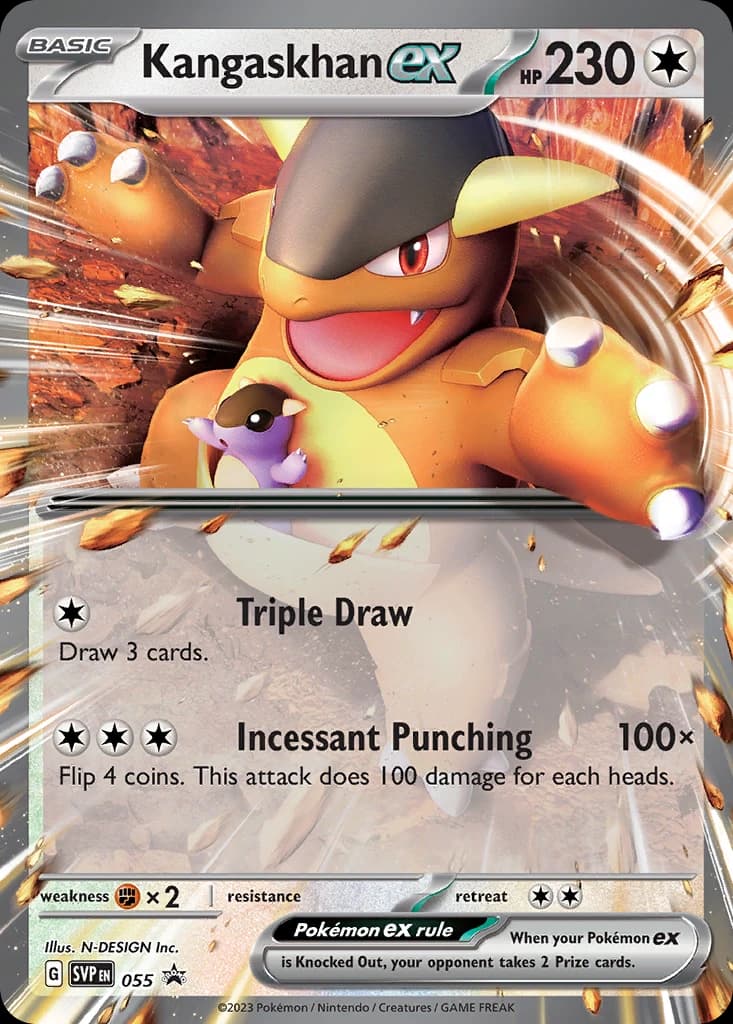 Kangaskhan ex, Scarlet & Violet Black Star Promos 055, English holo card front