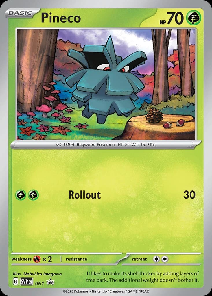Pineco, Scarlet & Violet Black Star Promos 061, English holo card front
