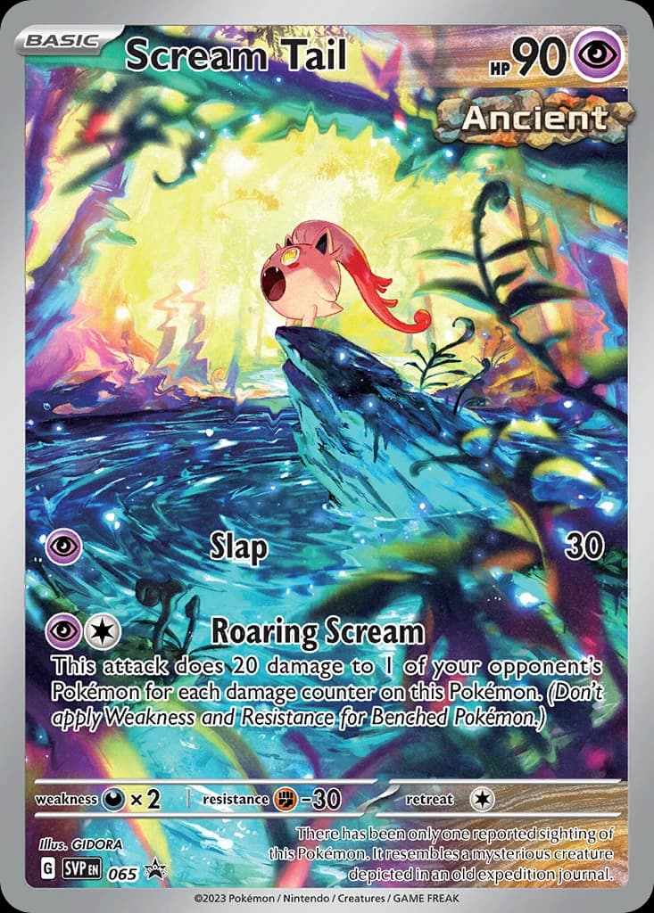 Scream Tail, Scarlet & Violet Black Star Promos 065, English holo card front