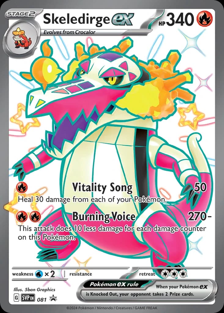 Skeledirge ex, Scarlet & Violet Black Star Promos 081, English holo card front