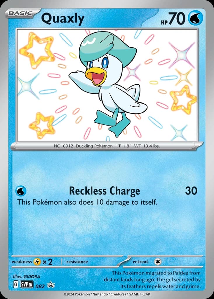 Quaxly, Scarlet & Violet Black Star Promos 082, English holo card front