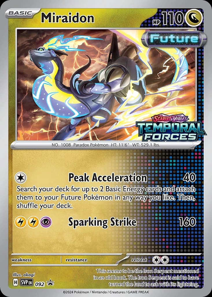 Miraidon, Scarlet & Violet Black Star Promos 092, English holo card front