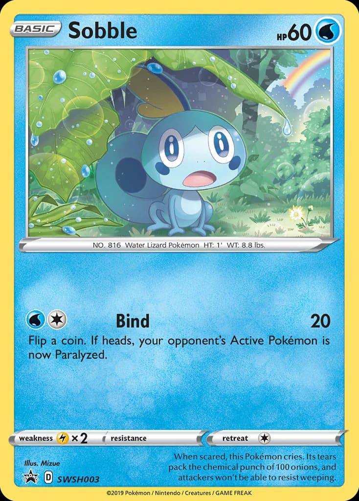 Sobble, SWSH Black Star Promos SWSH003, English holo card front