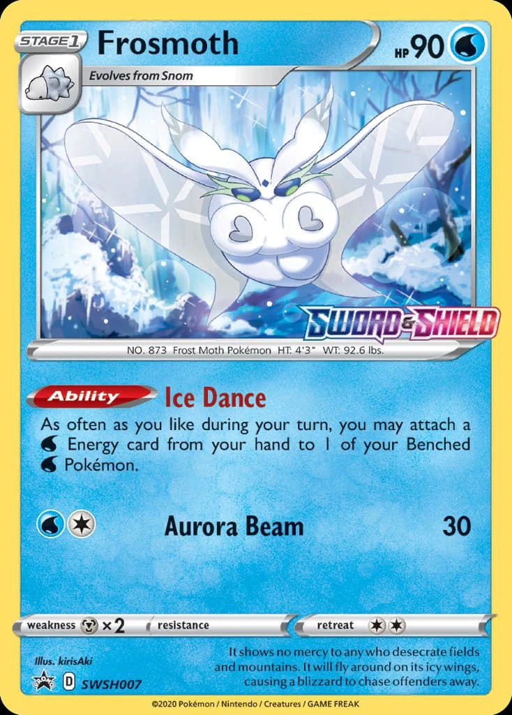 Frosmoth, SWSH Black Star Promos SWSH007, English holo card front