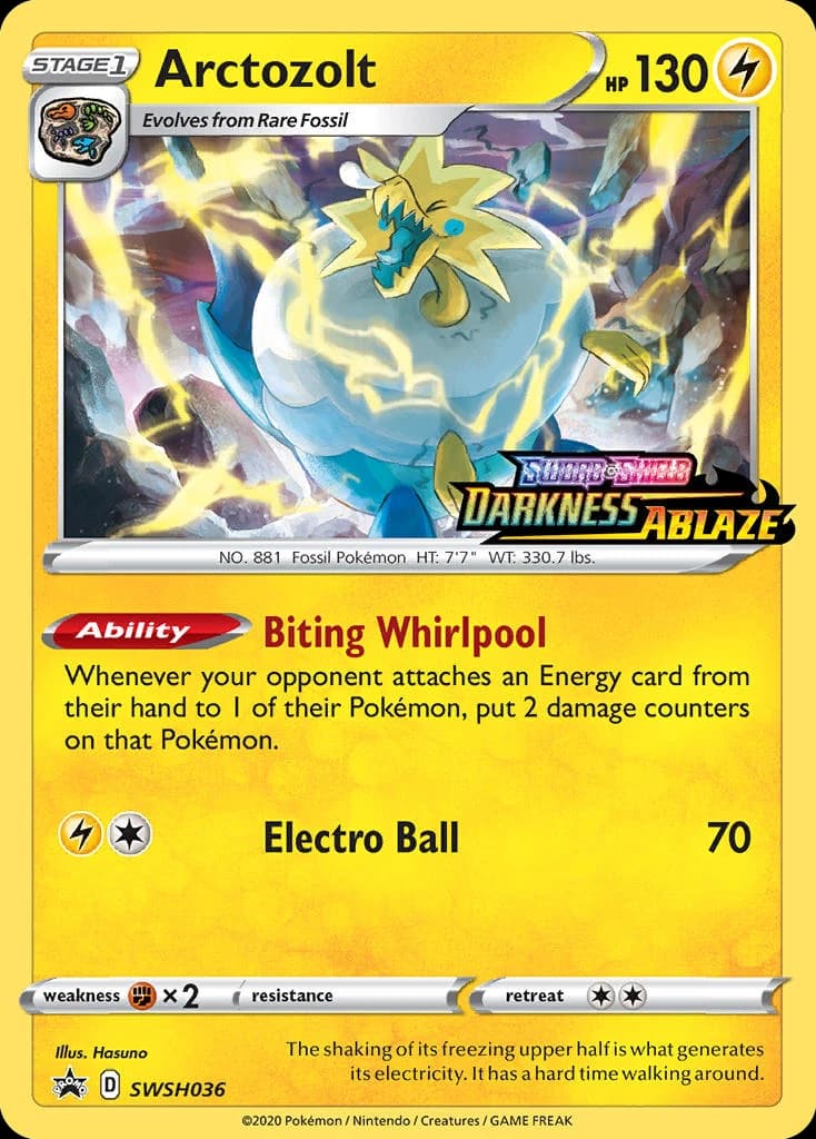 Arctozolt, SWSH Black Star Promos SWSH036, English holo card front